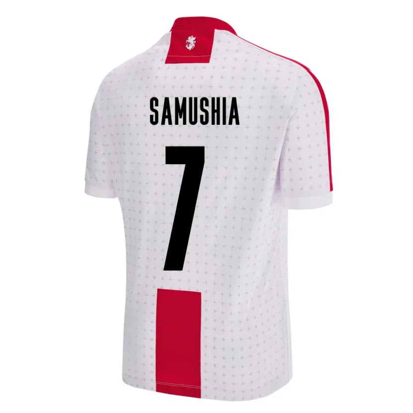 Danxen Mujer Camiseta Georgia Saba Samushia #7 Blanco 1ª Equipación 24-26 La Camisa
