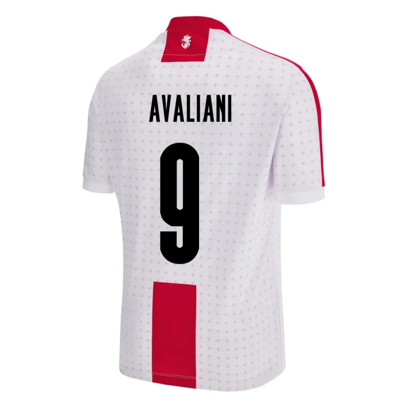 Danxen Mujer Camiseta Georgia Aleksandre Avaliani #9 Blanco 1ª Equipación 24-26 La Camisa