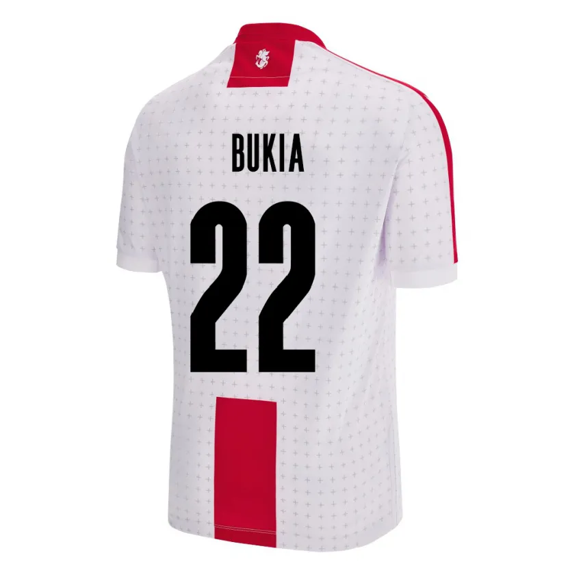 Danxen Mujer Camiseta Georgia Davit Bukia #22 Blanco 1ª Equipación 24-26 La Camisa