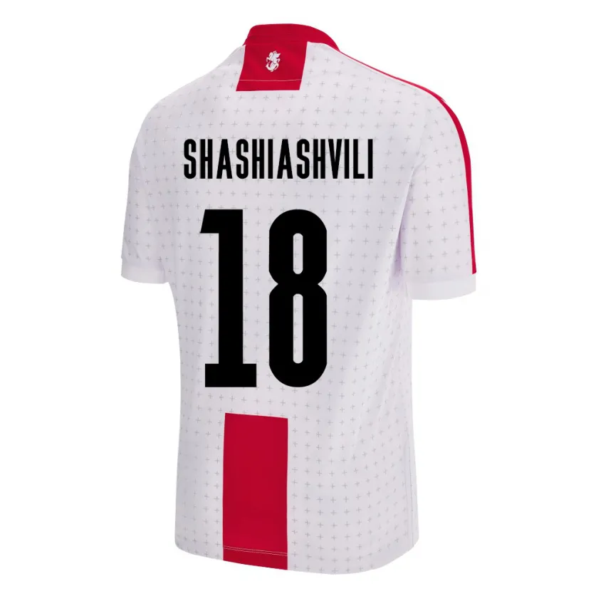 Danxen Mujer Camiseta Georgia Luka Shashiashvili #18 Blanco 1ª Equipación 24-26 La Camisa