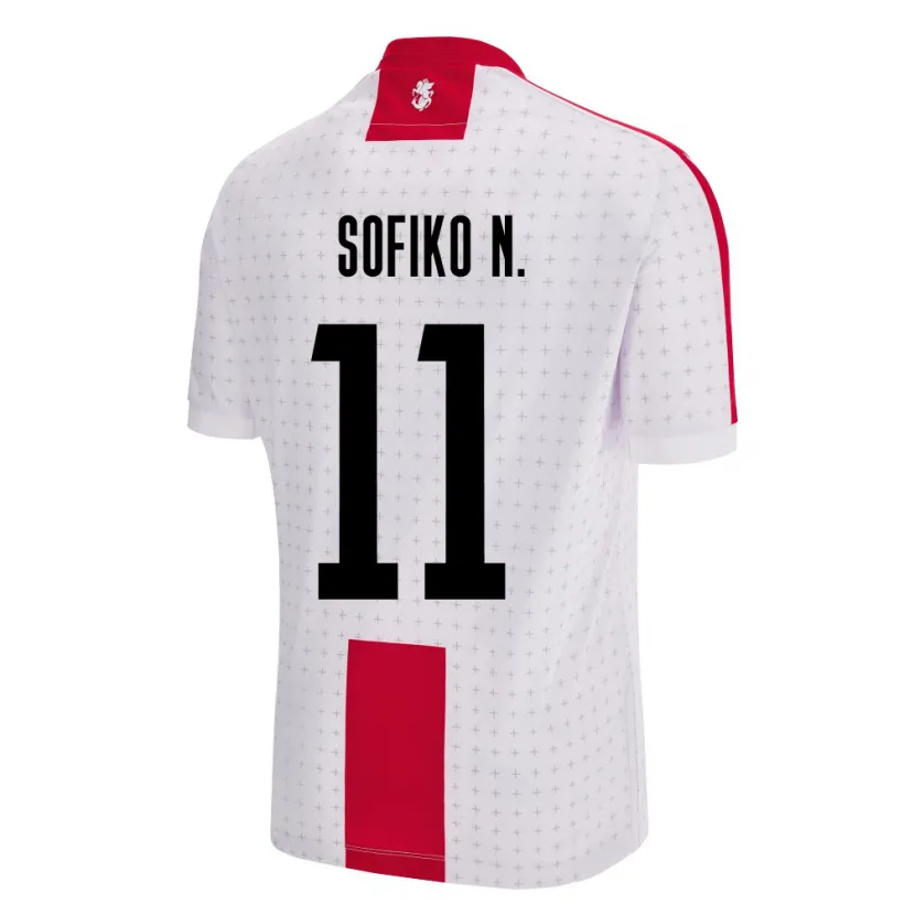 Danxen Mujer Camiseta Georgia Sofiko Narsia #11 Blanco 1ª Equipación 24-26 La Camisa