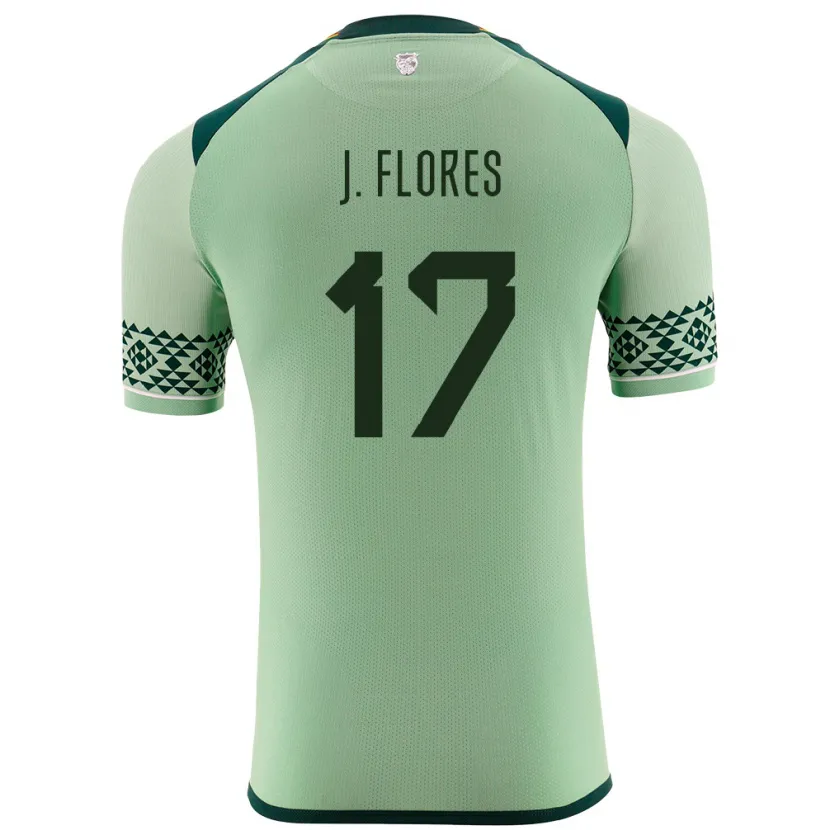 Danxen Mujer Camiseta Bolivia José Flores #17 Verde Claro 1ª Equipación 24-26 La Camisa