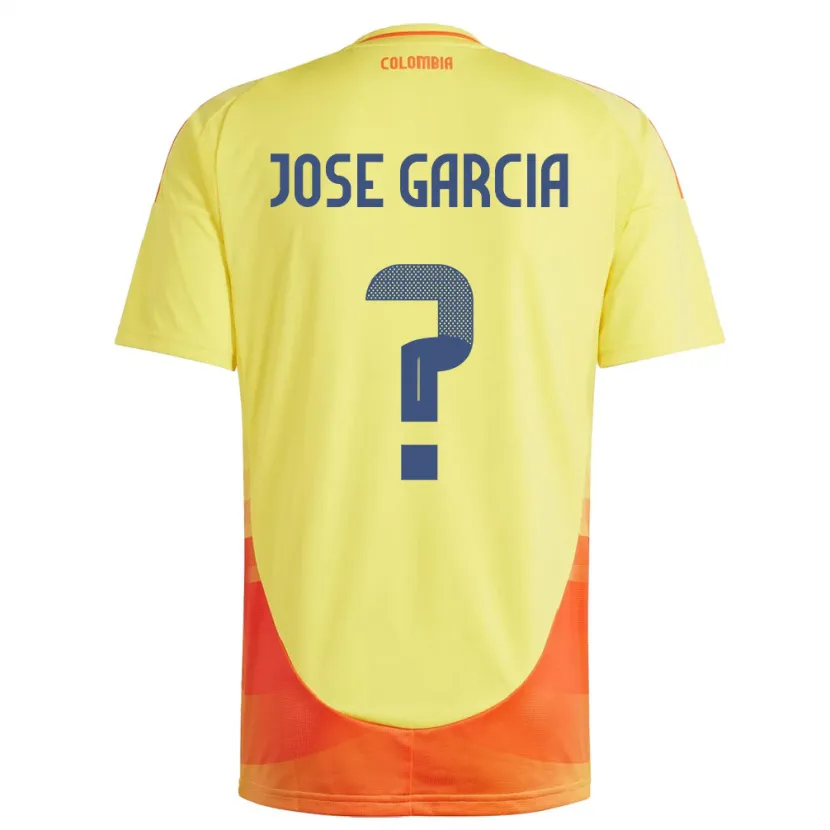 Danxen Mujer Camiseta Colombia José García #0 Amarillo 1ª Equipación 24-26 La Camisa