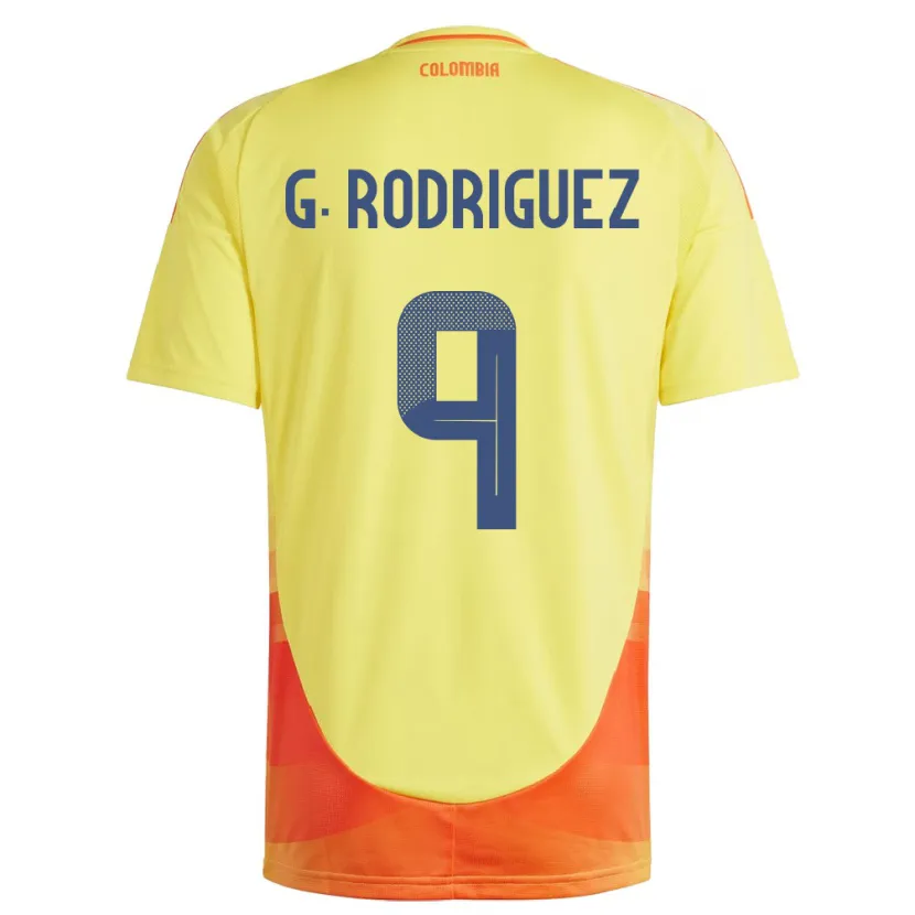 Danxen Mujer Camiseta Colombia Gabriela Rodríguez #9 Amarillo 1ª Equipación 24-26 La Camisa