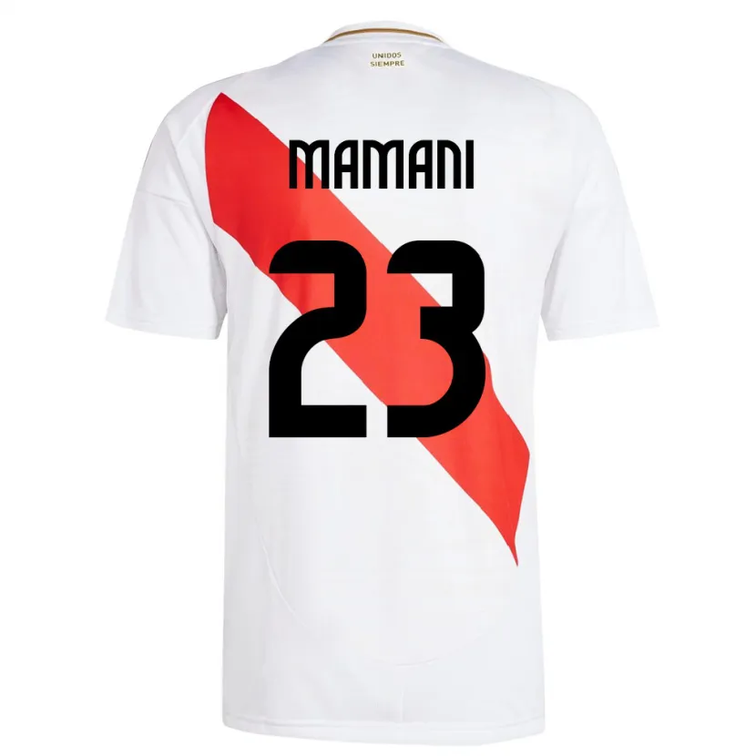 Danxen Mujer Camiseta Perú Julia Mamani #23 Blanco 1ª Equipación 24-26 La Camisa