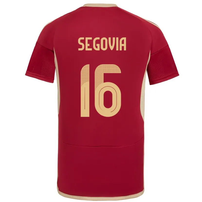 Danxen Mujer Camiseta Venezuela Telasco Segovia #16 Borgoña 1ª Equipación 24-26 La Camisa