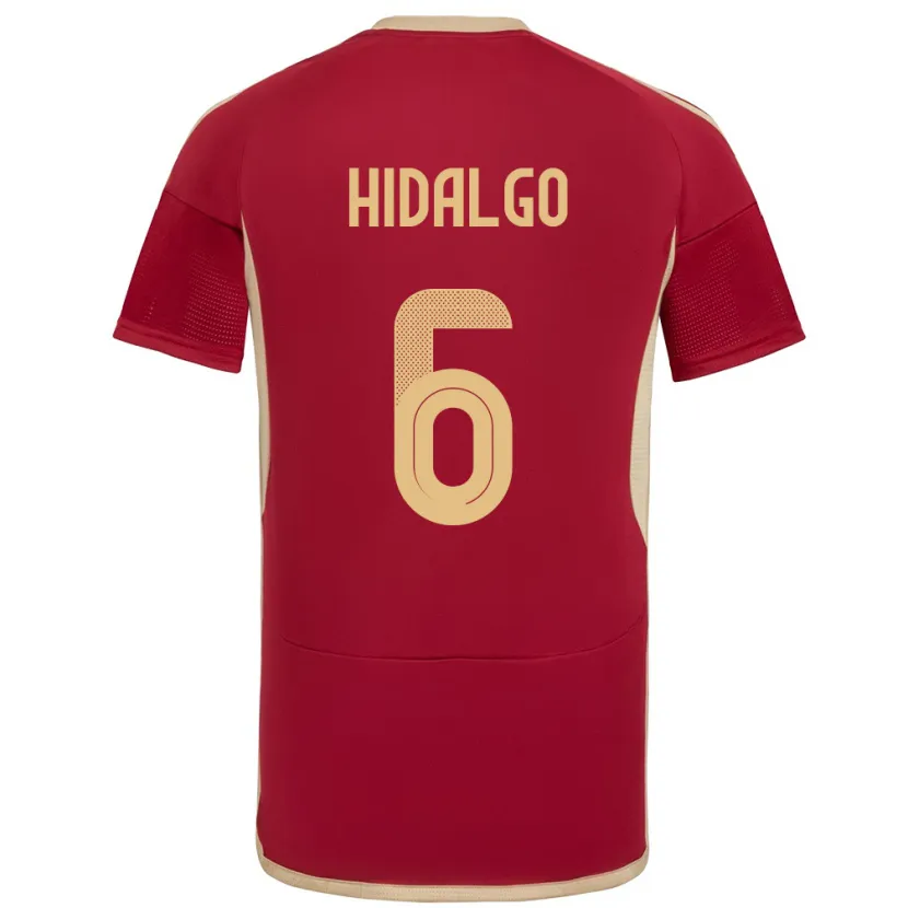 Danxen Mujer Camiseta Venezuela Rai Hidalgo #6 Borgoña 1ª Equipación 24-26 La Camisa