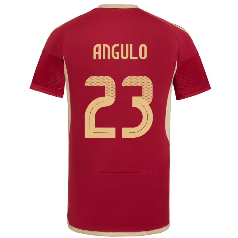 Danxen Mujer Camiseta Venezuela Gabriela Angulo #23 Borgoña 1ª Equipación 24-26 La Camisa