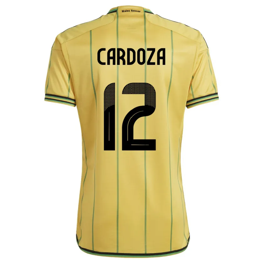 Danxen Mujer Camiseta Jamaica Naya Cardoza #12 Amarillo 1ª Equipación 24-26 La Camisa