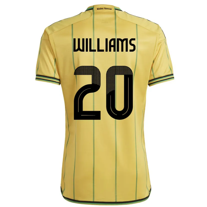 Danxen Mujer Camiseta Jamaica Victoria Williams #20 Amarillo 1ª Equipación 24-26 La Camisa