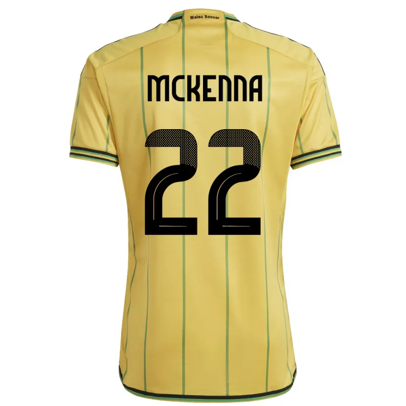 Danxen Mujer Camiseta Jamaica Kayla Mckenna #22 Amarillo 1ª Equipación 24-26 La Camisa