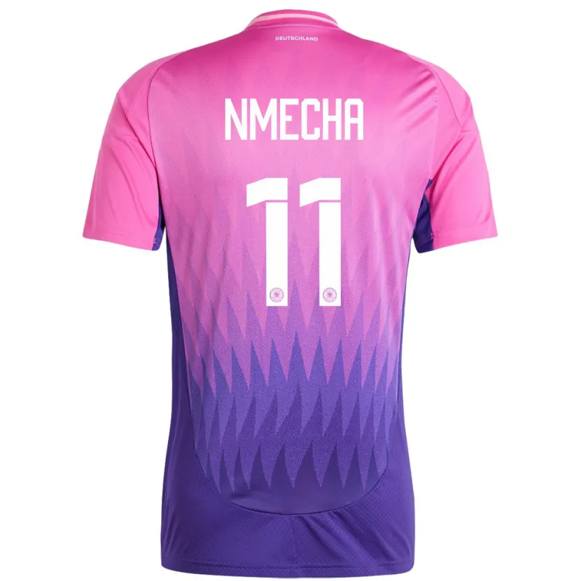 Danxen Mujer Camiseta Alemania Lukas Nmecha #11 Rosado Morado 2ª Equipación 24-26 La Camisa
