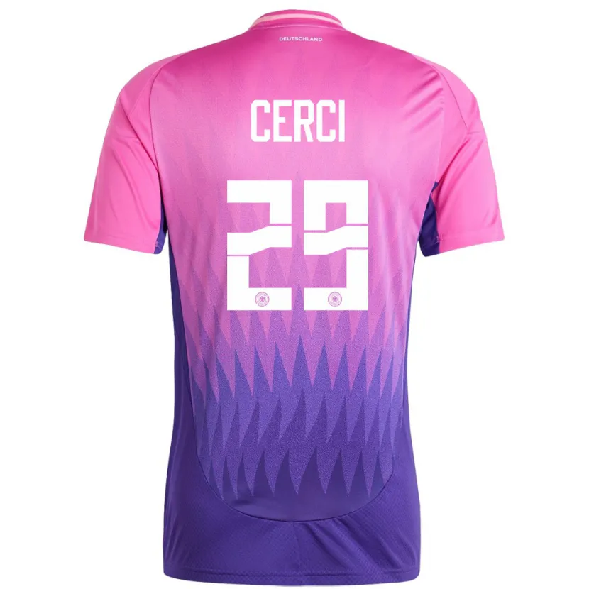 Danxen Mujer Camiseta Alemania Selina Cerci #29 Rosado Morado 2ª Equipación 24-26 La Camisa