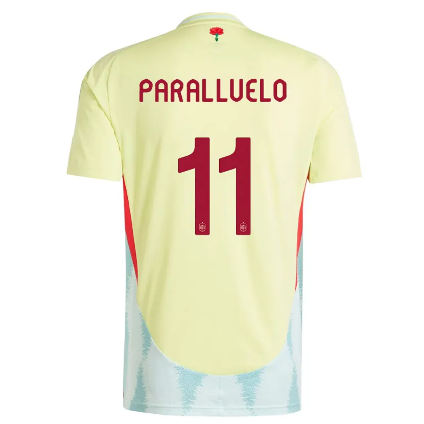 Danxen Mujer Camiseta España Salma Paralluelo #11 Amarillo 2ª Equipación 24-26 La Camisa