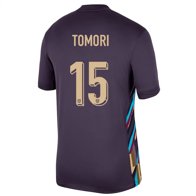 Danxen Mujer Camiseta Inglaterra Fikayo Tomori #15 Pasa Oscura 2ª Equipación 24-26 La Camisa