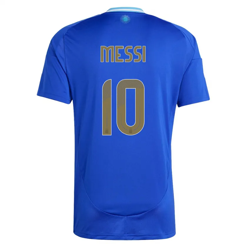 Danxen Mujer Camiseta Argentina Lionel Messi #10 Azul 2ª Equipación 24-26 La Camisa