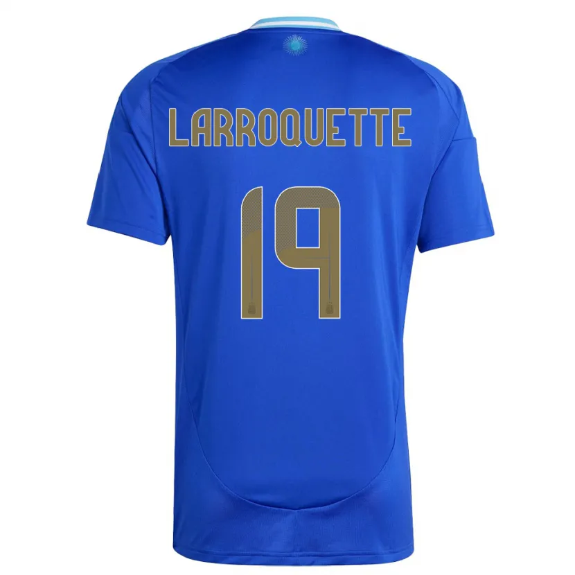 Danxen Mujer Camiseta Argentina Mariana Larroquette #19 Azul 2ª Equipación 24-26 La Camisa