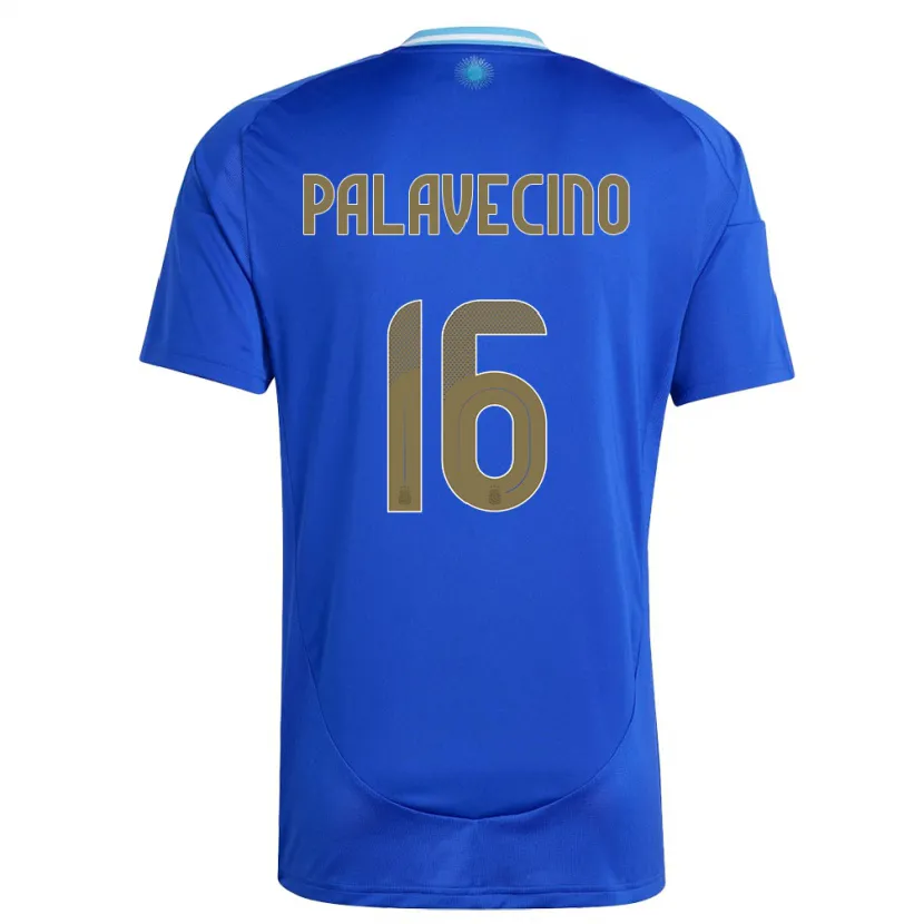 Danxen Mujer Camiseta Argentina Nicolas Palavecino #16 Azul 2ª Equipación 24-26 La Camisa