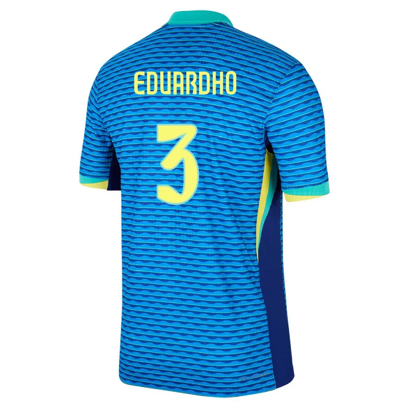 Danxen Mujer Camiseta Brasil Eduardho #3 Azul 2ª Equipación 24-26 La Camisa