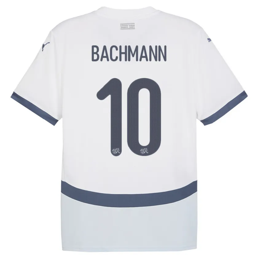 Danxen Mujer Camiseta Suiza Ramona Bachmann #10 Blanco 2ª Equipación 24-26 La Camisa