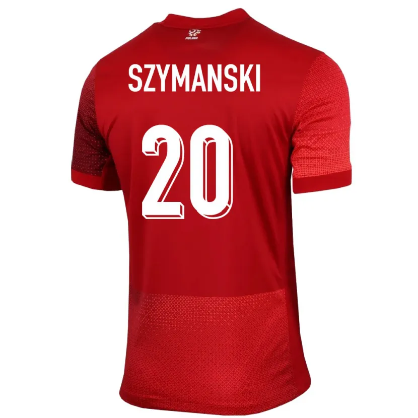 Danxen Mujer Camiseta Polonia Sebastian Szymanski #20 Rojo 2ª Equipación 24-26 La Camisa
