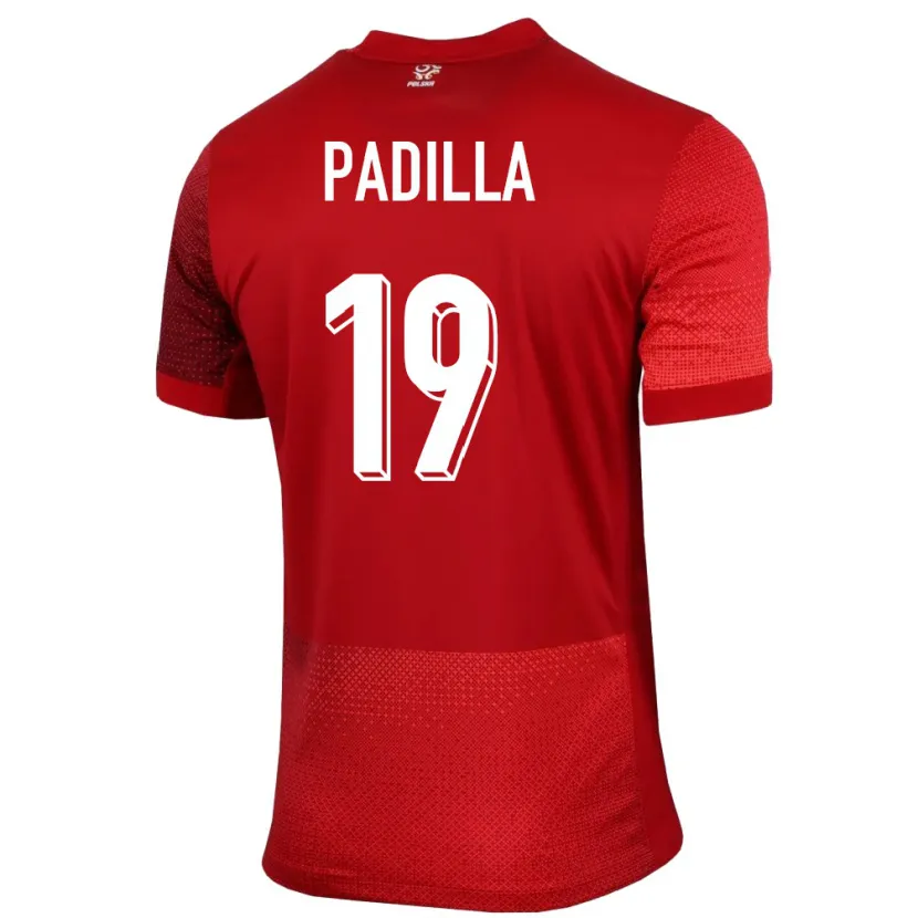 Danxen Mujer Camiseta Polonia Natalia Padilla #19 Rojo 2ª Equipación 24-26 La Camisa