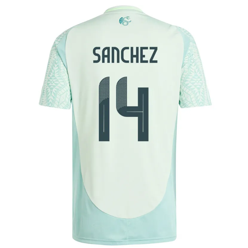 Danxen Mujer Camiseta México Erick Sanchez #14 Lino Verde 2ª Equipación 24-26 La Camisa
