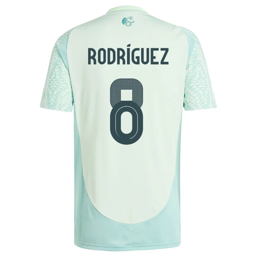 Danxen Mujer Camiseta México Carlos Rodriguez #8 Lino Verde 2ª Equipación 24-26 La Camisa