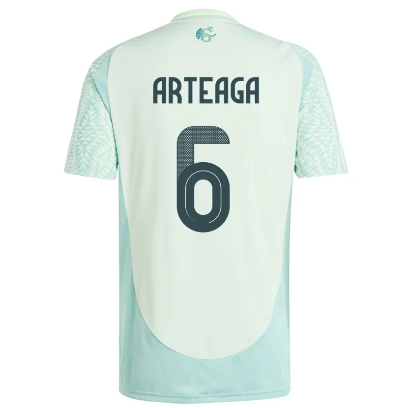 Danxen Mujer Camiseta México Gerardo Arteaga #6 Lino Verde 2ª Equipación 24-26 La Camisa