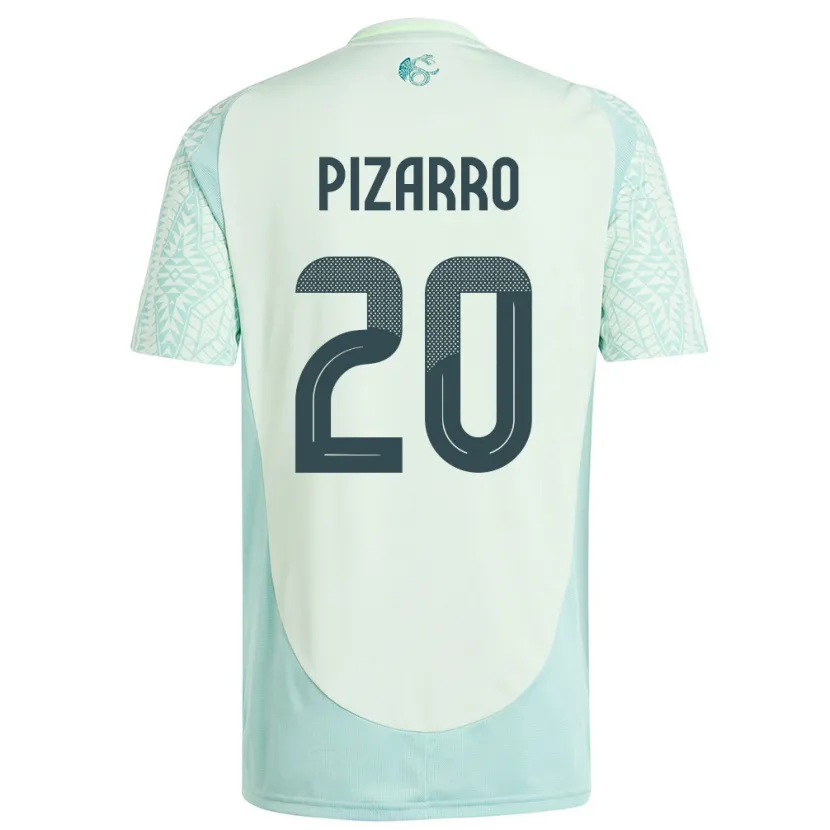 Danxen Mujer Camiseta México Rodolfo Pizarro #20 Lino Verde 2ª Equipación 24-26 La Camisa