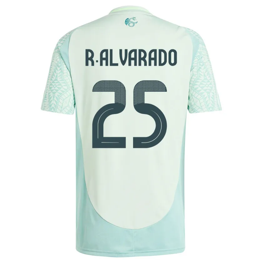 Danxen Mujer Camiseta México Roberto Alvarado #25 Lino Verde 2ª Equipación 24-26 La Camisa