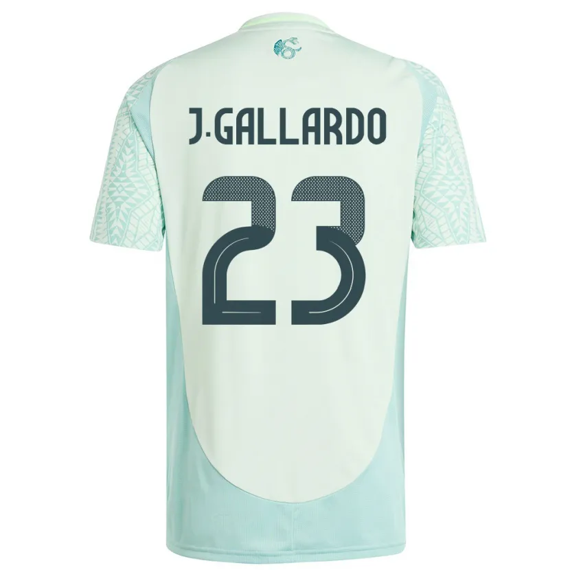 Danxen Mujer Camiseta México Jesus Gallardo #23 Lino Verde 2ª Equipación 24-26 La Camisa