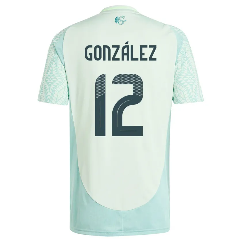 Danxen Mujer Camiseta México Itzel Gonzalez #12 Lino Verde 2ª Equipación 24-26 La Camisa