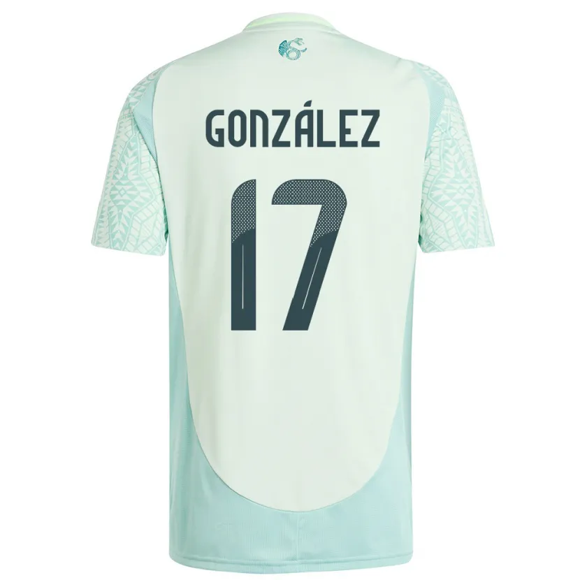 Danxen Mujer Camiseta México Alison Gonzalez #17 Lino Verde 2ª Equipación 24-26 La Camisa