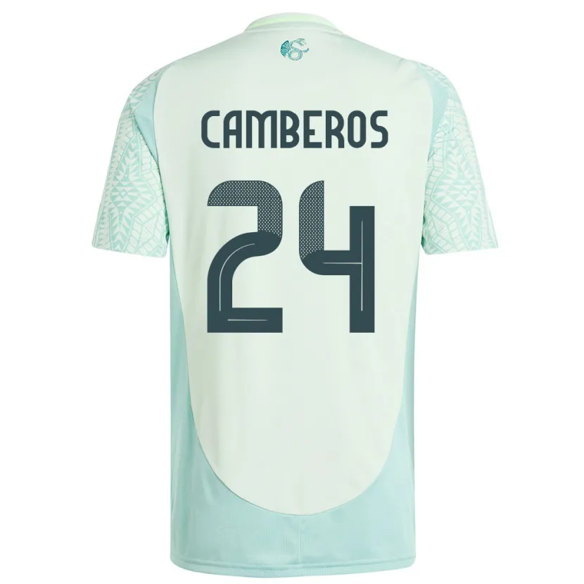 Danxen Mujer Camiseta México Scarlett Camberos #24 Lino Verde 2ª Equipación 24-26 La Camisa