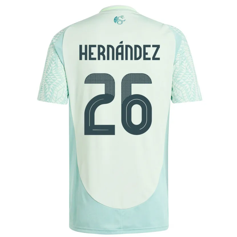 Danxen Mujer Camiseta México Nicolette Hernandez #26 Lino Verde 2ª Equipación 24-26 La Camisa
