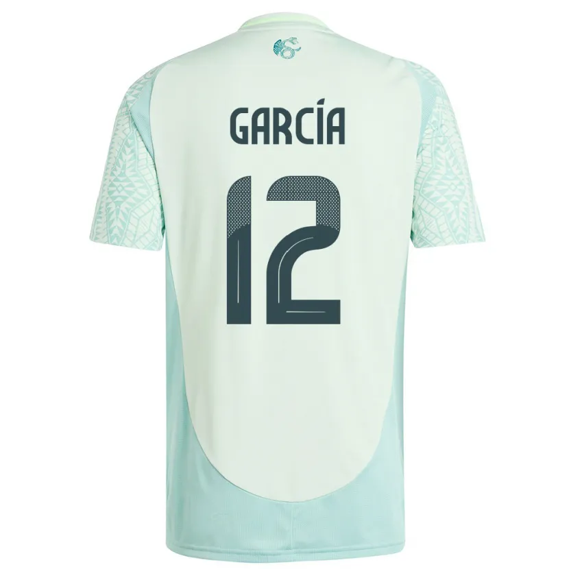 Danxen Mujer Camiseta México Eduardo Garcia #12 Lino Verde 2ª Equipación 24-26 La Camisa
