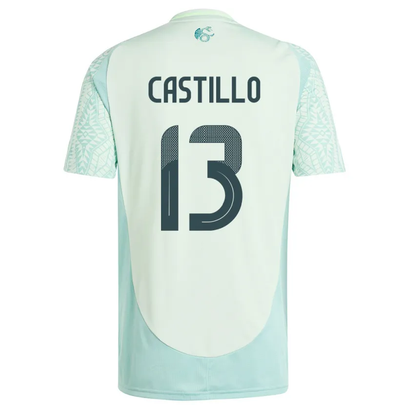 Danxen Mujer Camiseta México Jose Castillo #13 Lino Verde 2ª Equipación 24-26 La Camisa