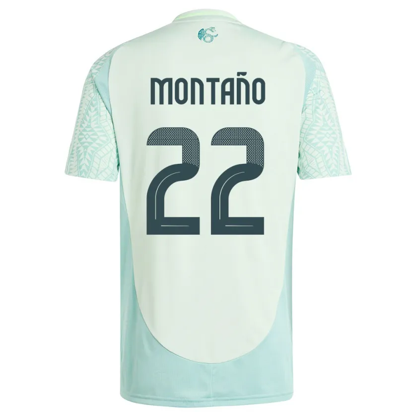 Danxen Mujer Camiseta México Andres Montano #22 Lino Verde 2ª Equipación 24-26 La Camisa
