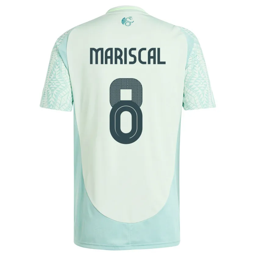Danxen Mujer Camiseta México Salvador Mariscal #8 Lino Verde 2ª Equipación 24-26 La Camisa