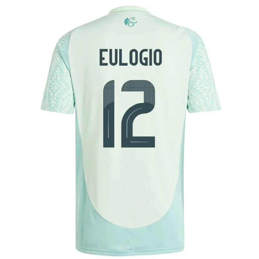 Danxen Mujer Camiseta México Jose Eulogio #12 Lino Verde 2ª Equipación 24-26 La Camisa