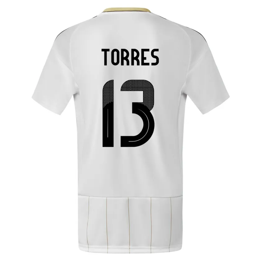Danxen Mujer Camiseta Costa Rica Gerson Torres #13 Blanco 2ª Equipación 24-26 La Camisa