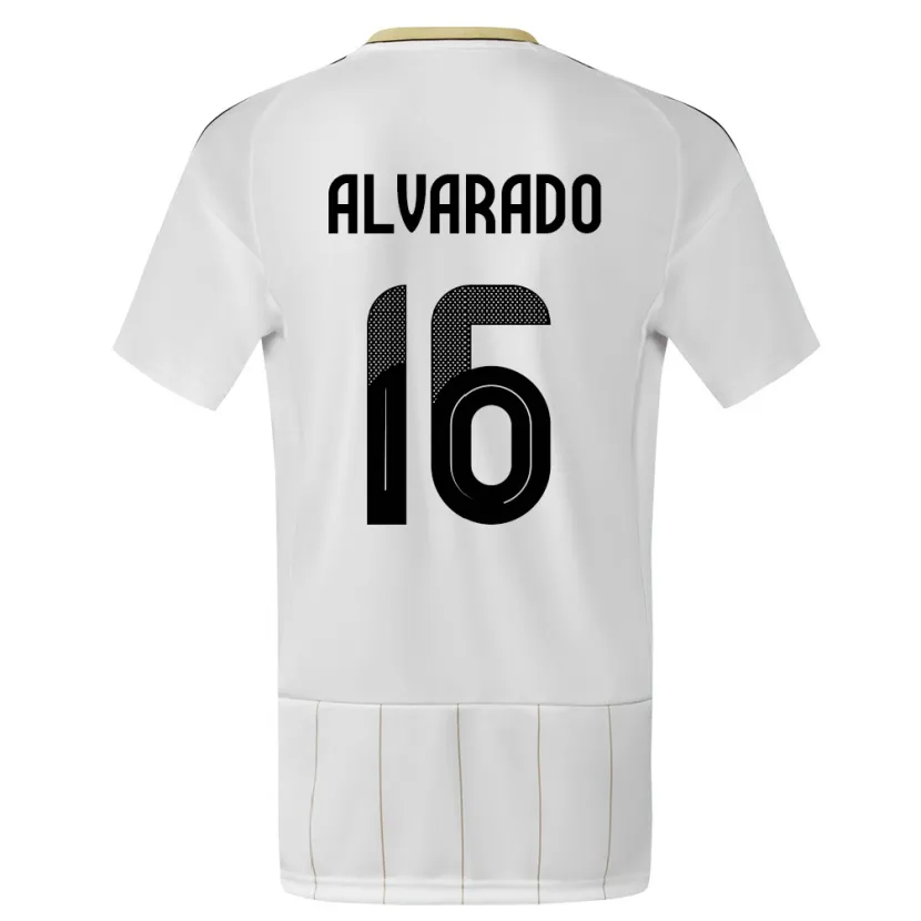 Danxen Mujer Camiseta Costa Rica Katherine Alvarado #16 Blanco 2ª Equipación 24-26 La Camisa