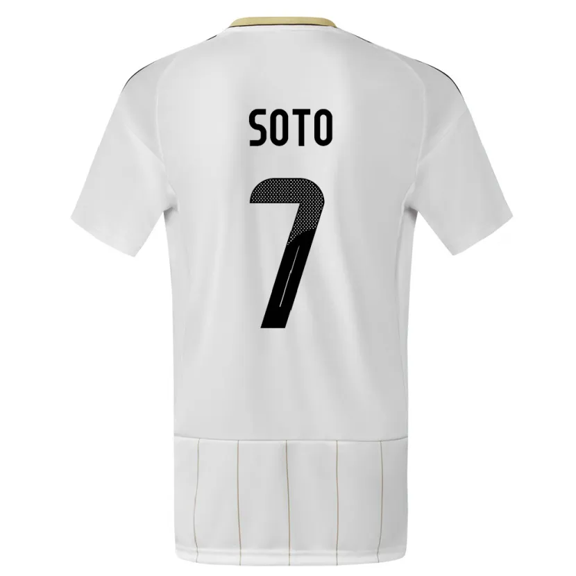 Danxen Mujer Camiseta Costa Rica Andrey Soto #7 Blanco 2ª Equipación 24-26 La Camisa