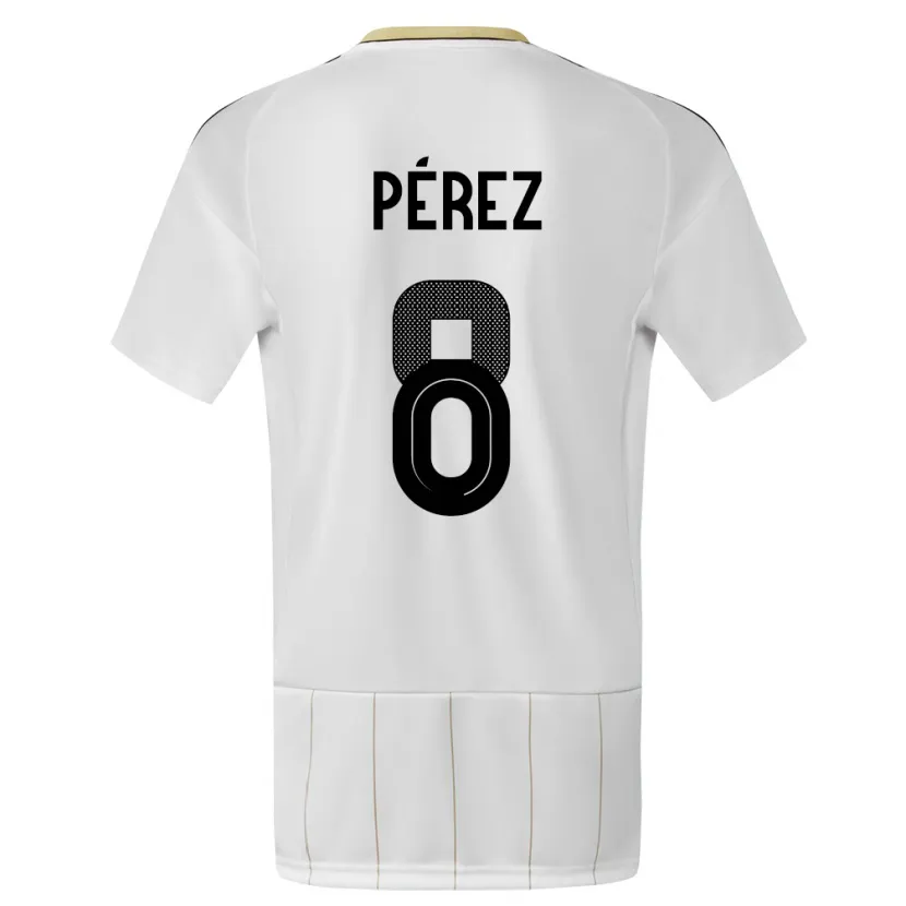 Danxen Mujer Camiseta Costa Rica Creichel Perez #8 Blanco 2ª Equipación 24-26 La Camisa