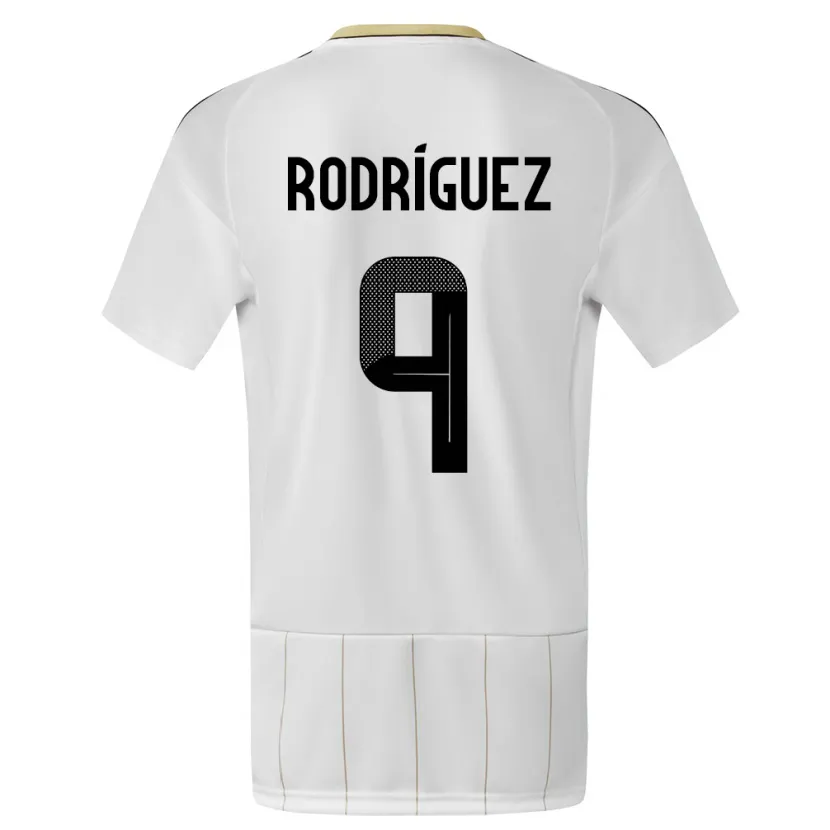 Danxen Mujer Camiseta Costa Rica Doryan Rodriguez #9 Blanco 2ª Equipación 24-26 La Camisa
