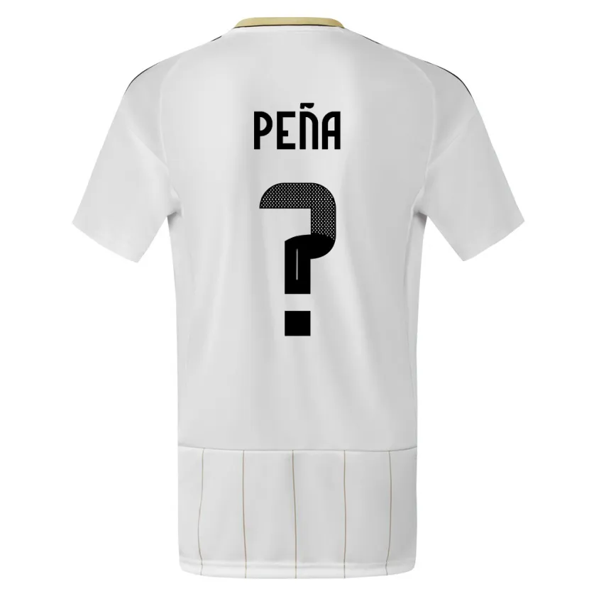 Danxen Mujer Camiseta Costa Rica Randy Pena #0 Blanco 2ª Equipación 24-26 La Camisa