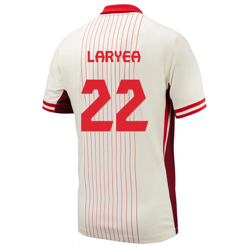 Danxen Mujer Camiseta Canadá Richie Laryea #22 Blanco 2ª Equipación 24-26 La Camisa