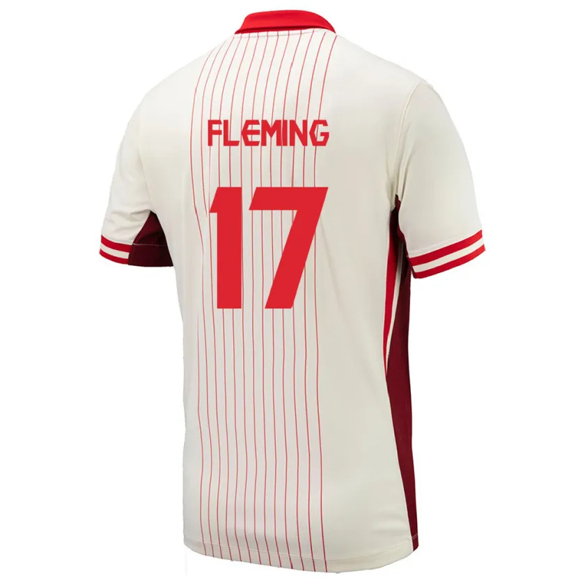 Danxen Mujer Camiseta Canadá Jessie Fleming #17 Blanco 2ª Equipación 24-26 La Camisa