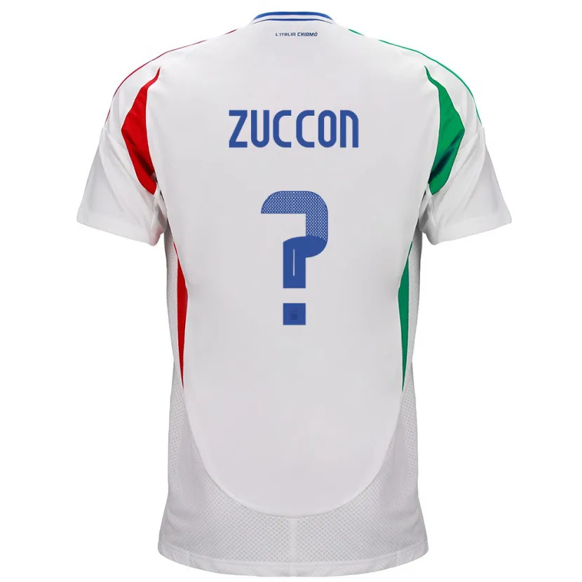 Danxen Mujer Camiseta Italia Federico Zuccon #0 Blanco 2ª Equipación 24-26 La Camisa
